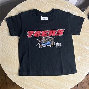 76ers Kids Black Short Sleeve Tee